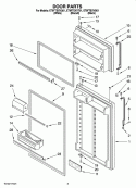 DOOR PARTS Diagram and Parts List for ET8FTEXVQ01  Whirlpool Refrigerator