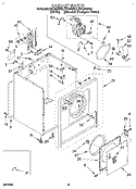 SECTION Diagram and Parts List for REL4632BW0  Roper Dryer