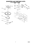 MAGNETRON AND TURNTABLE PARTS Diagram and Parts List for MHE14XMQ2  Roper Microwave