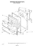 REFRIGERATOR DOOR Diagram and Parts List for ET18XMXSW03  Whirlpool Refrigerator