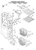 FREEZER LINER Diagram and Parts List for KSRG25FKBL03  KitchenAid Refrigerator
