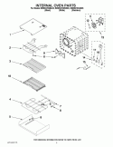 INTERNAL OVEN PARTS Diagram and Parts List for KEMS378SWH05  KitchenAid Microwave Oven Combo