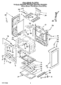 CHASSIS PARTS Diagram and Parts List for SF262LXSQ1  Whirlpool Range