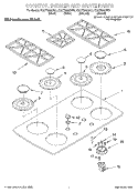 SECTION Diagram and Parts List for KGCT365GBL1  KitchenAid Cooktop