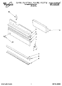 OVEN CONTROL PANEL, LITERATURE Diagram and Parts List for RM765PXAB1  Whirlpool Wall Oven