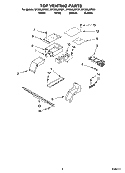 TOP VENTING PARTS, OPTIONAL PARTS Diagram and Parts List for GY396LXPB01  Whirlpool Range