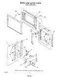 DOOR AND LATCH Diagram and Parts List for MW8650XR0  Whirlpool Microwave