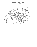 CONTROL PANEL Diagram and Parts List for SES370XX0  Roper Range