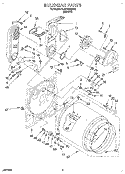 BULKHEAD Diagram and Parts List for 8LGC7858AN2  Whirlpool Dryer