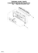 CONTROL PANEL PARTS Diagram and Parts List for GBD277PDT09  Whirlpool Wall Oven