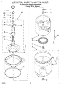 AGITATOR, BASKET AND TUB Diagram and Parts List for 7LSC8244BQ0  Whirlpool Washer