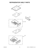REFRIGERATOR SHELF PARTS Diagram and Parts List for KSSC42FTS17  KitchenAid Refrigerator