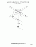 LOWER WASHARM AND STRAINER PARTS Diagram and Parts List for KUDS40FVPA5  KitchenAid Dishwasher