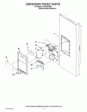 DISPENSER FRONT PARTS Diagram and Parts List for KFIS25XVMS8  KitchenAid Refrigerator