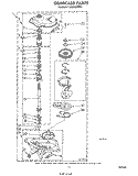 GEARCASE Diagram and Parts List for LA3300XPW4  Whirlpool Washer