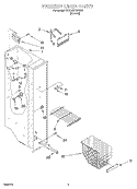 FREEZER LINER Diagram and Parts List for 4YED22PQFN03  Whirlpool Refrigerator