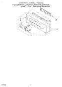 CONTROL PANEL, LITERATURE Diagram and Parts List for KEBS208DSS8  KitchenAid Wall Oven