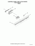 CONTROL PANEL AND LATCH PARTS Diagram and Parts List for KUDE60SXSS1  KitchenAid Dishwasher