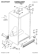 CABINET PARTS Diagram and Parts List for BRS70DBANA00  Whirlpool Refrigerator