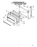 FREEZER DOOR Diagram and Parts List for RT18DKYXW00  Roper Refrigerator