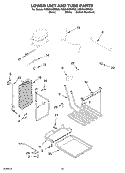 LOWER UNIT AND TUBE PARTS Diagram and Parts List for KSSS42QMB00  KitchenAid Refrigerator