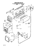 ICEMAKER Diagram and Parts List for KTRS22MXWH20  KitchenAid Refrigerator