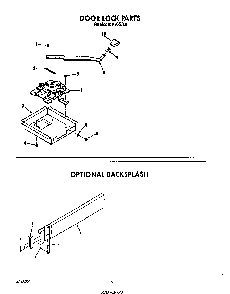 Door Lock Diagram and Parts List for N9357*0  Roper Range