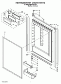 REFRIGERATOR DOOR PARTS Diagram and Parts List for KBRO36FTX03  KitchenAid Refrigerator