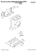 DOOR AND PANEL PARTS Diagram and Parts List for KUDX03FTSS1  KitchenAid Dishwasher