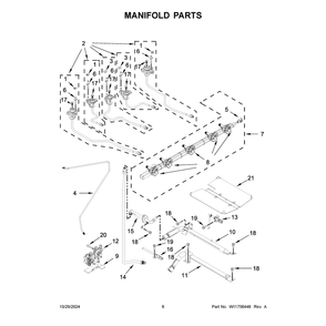 Manifold Parts Diagram and Parts List for WEG750H0HZ7  Whirlpool Range
