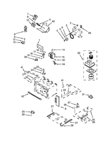 Cabinet And Stirrer Parts Diagram and Parts List for KOCE500EBL00  KitchenAid Microwave