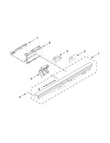 Control Panel And Latch Parts Diagram and Parts List for KUDC10FXBL7  KitchenAid Dishwasher