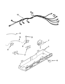 Control Box Parts Diagram and Parts List for 8WRS25KNBF02  Whirlpool Refrigerator