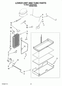 LOWER UNIT AND TUBE PARTS Diagram and Parts List for KSSC42QTS03  KitchenAid Refrigerator