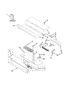 Control Panel Parts Diagram and Parts List for WOD51EC0AB03  Whirlpool Wall Oven