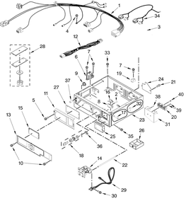 Control Panel And Separator Parts Diagram and Parts List for MLE27PDFZW0  Whirlpool Dryer