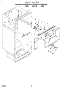 LINER Diagram and Parts List for 8ET18ZKXBG00  Whirlpool Refrigerator