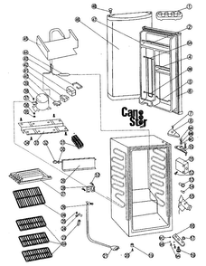 Cabinet Assy Diagram and Parts List for 46190482  Kenmore Refrigerator