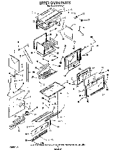 Upper Oven Diagram and Parts List for H8858*0  Roper Range