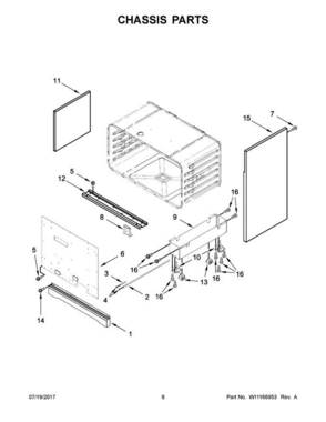 04 - Chassis Parts Diagram and Parts List for KDRS463VBK01  KitchenAid Range