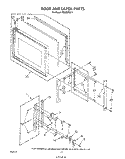 DOOR AND LATCH Diagram and Parts List for RM288PXP1  Whirlpool Microwave Oven Combo