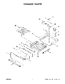 Drawer Parts Diagram and Parts List for YKSEB900ESS6  KitchenAid Range