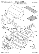 GRILLE PARTS Diagram and Parts List for KBGN364PSS0  KitchenAid Grill