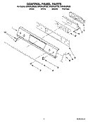 CONTROL PANEL PARTS Diagram and Parts List for GW395LEPQ05  Whirlpool Range