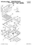 COOKTOP PARTS Diagram and Parts List for KGRI801PBL01  KitchenAid Range