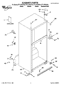 CABINET PARTS Diagram and Parts List for ET1LFKXKQ04  Whirlpool Refrigerator