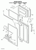 DOOR PARTS Diagram and Parts List for ET8MHKXMT05  Whirlpool Refrigerator