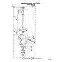 BRAKE AND DRIVE TUBE Diagram and Parts List for LA3400XTW1  Whirlpool Washer