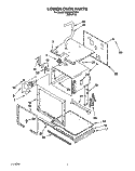 LOWER OVEN Diagram and Parts List for KEBS276YWH1  KitchenAid Wall Oven