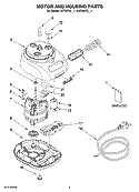 MOTOR AND HOUSING PARTS Diagram and Parts List for 4KFPM770NK1  KitchenAid Food Processor